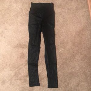 High waisted pleather leggings